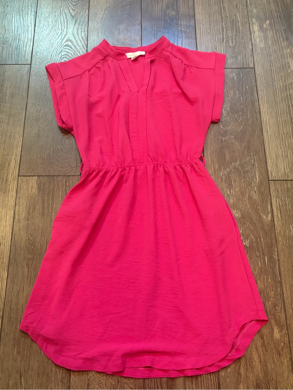 Women’s Hot Pink Casual Elastic-Waist Dress